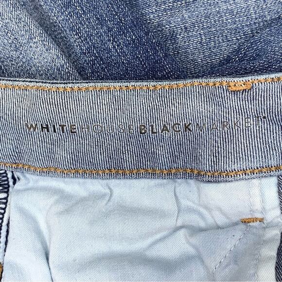 White House Black Market Everyday Soft Jeans Blue Size 2 Skinny Ankle Beaded - Picture 12 of 16